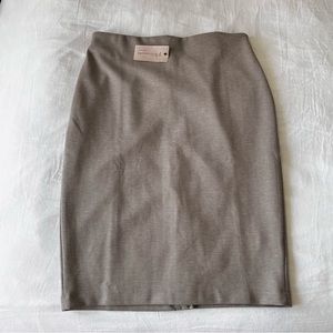New Philosophy Ponte Heathered Taupe Pencil Skirt